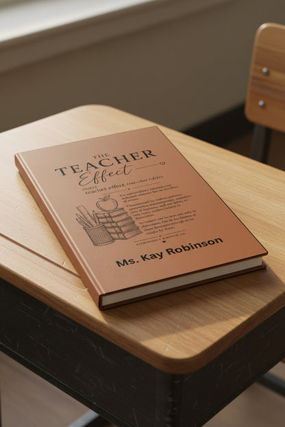 Teacher Effect Vegan Leather Journal — Personalized Engraved Teacher Gift