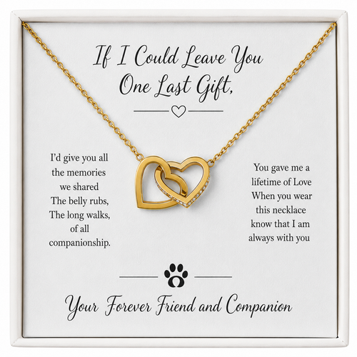 Forever Friend and Companion Interlocking Hearts Necklace