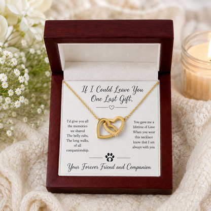 Forever Friend and Companion Interlocking Hearts Necklace