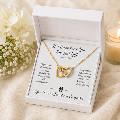 Forever Friend and Companion Interlocking Hearts Necklace