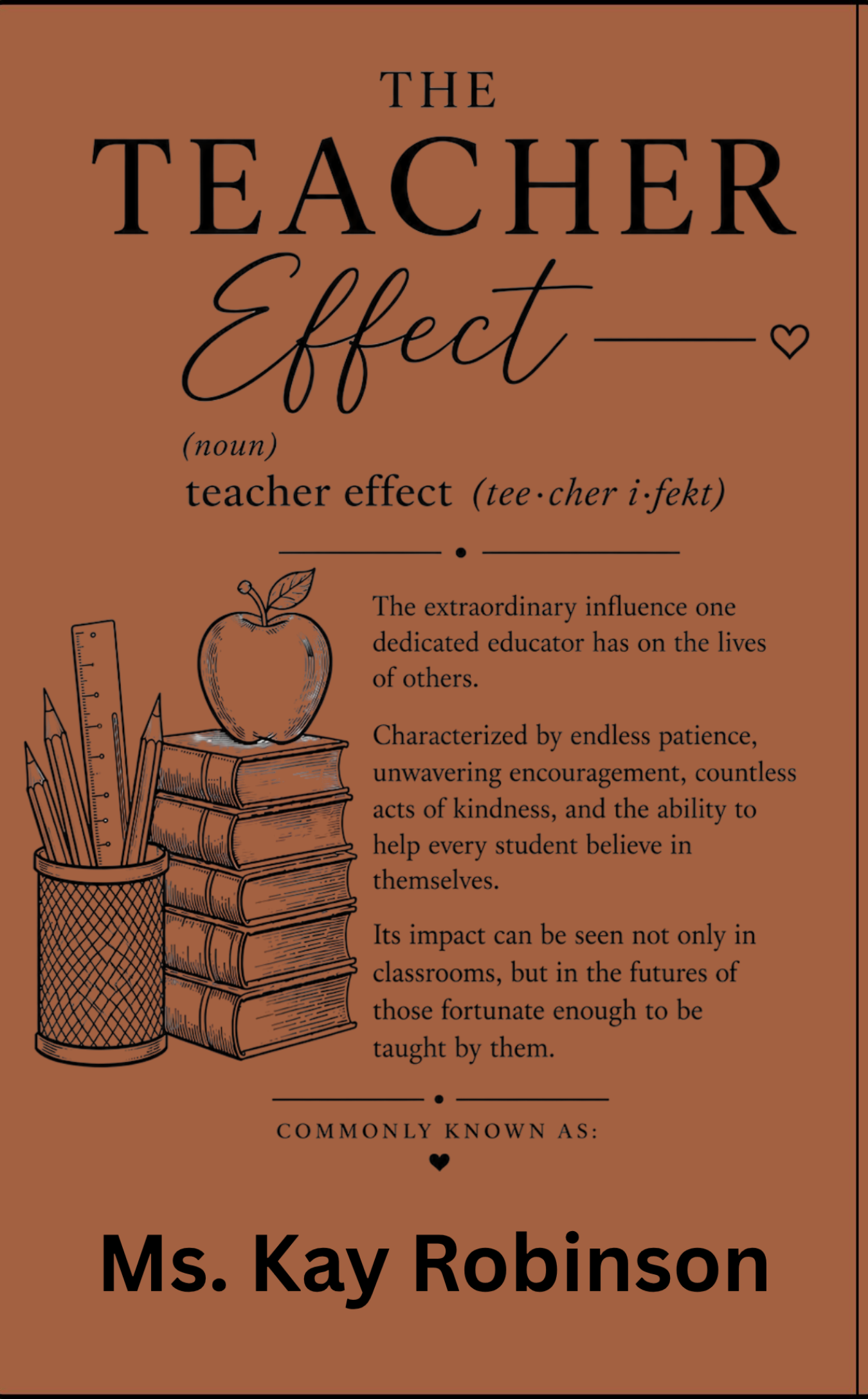 Teacher Effect Vegan Leather Journal — Personalized Engraved Teacher Gift